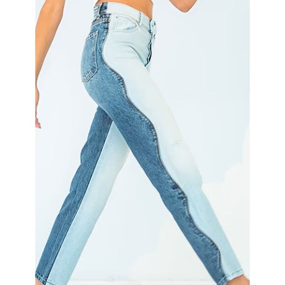 REVICE Denim - Revice Ex-Boyfriend Mixed Signals Two Tone Jeans sz 27